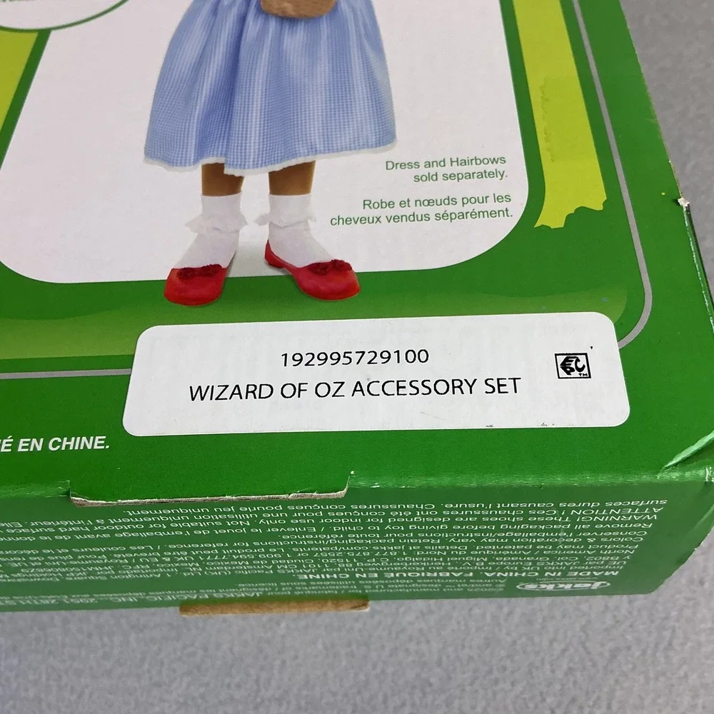 Jakks‎ Pacific The Wizard Of Oz Dorothy Dress 4-6X Shoes, Toto, & Basket 3+ NEW